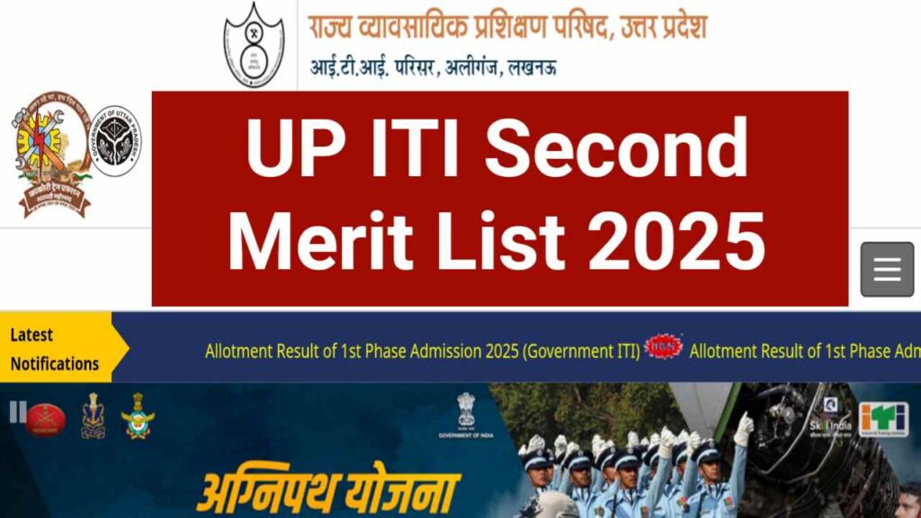 UP ITI Second Merit List 2025